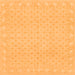 Square Machine Washable Oriental Orange Modern Area Rugs, wshabs293org