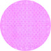 Round Oriental Purple Modern Rug, abs293pur