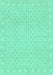 Machine Washable Oriental Turquoise Modern Area Rugs, wshabs293turq