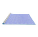 Sideview of Machine Washable Oriental Blue Modern Rug, wshabs293blu