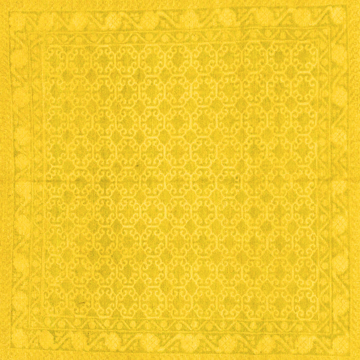 Square Oriental Yellow Modern Rug, abs293yw