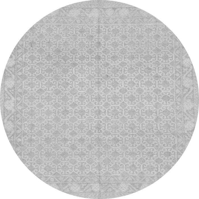 Round Oriental Gray Modern Rug, abs293gry
