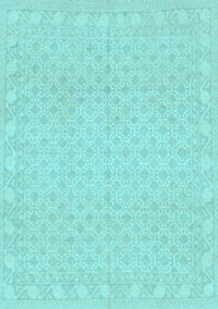 Oriental Light Blue Modern Rug, abs293lblu