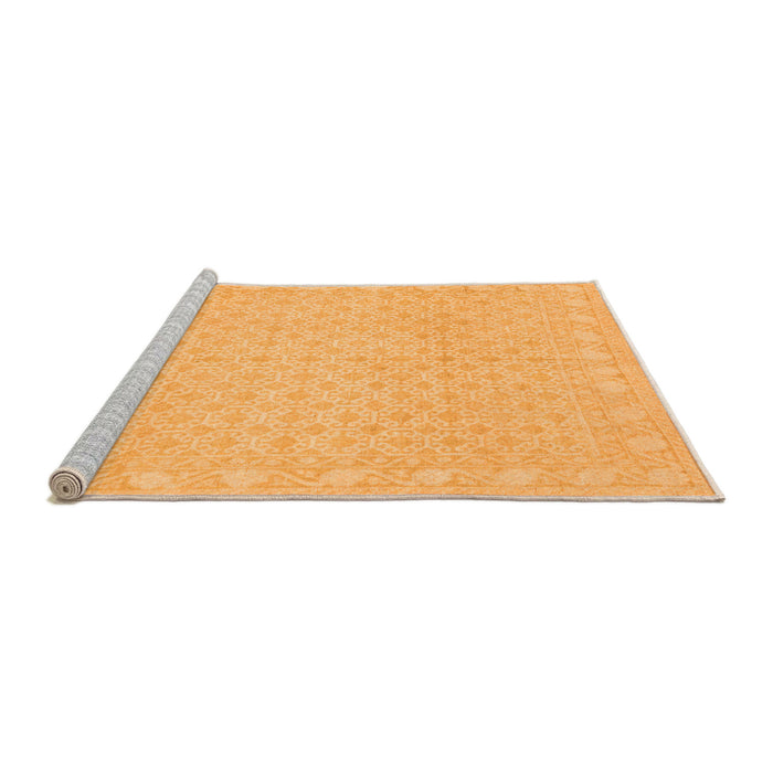 Sideview of Machine Washable Oriental Orange Modern Area Rugs, wshabs293org