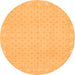 Round Oriental Orange Modern Rug, abs293org