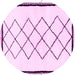 Round Solid Pink Modern Rug, abs2940pnk