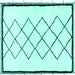 Square Solid Turquoise Modern Rug, abs2940turq