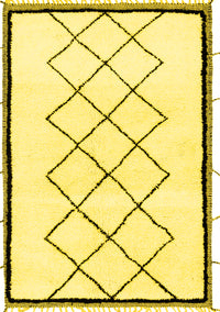 Solid Yellow Modern Rug, abs2940yw