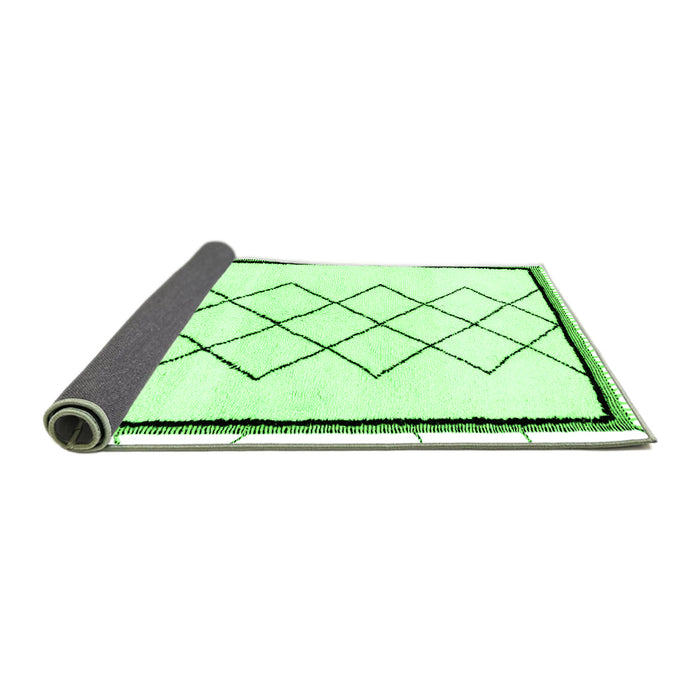 Sideview of Solid Green Modern Rug, abs2940grn
