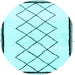 Round Solid Light Blue Modern Rug, abs2940lblu