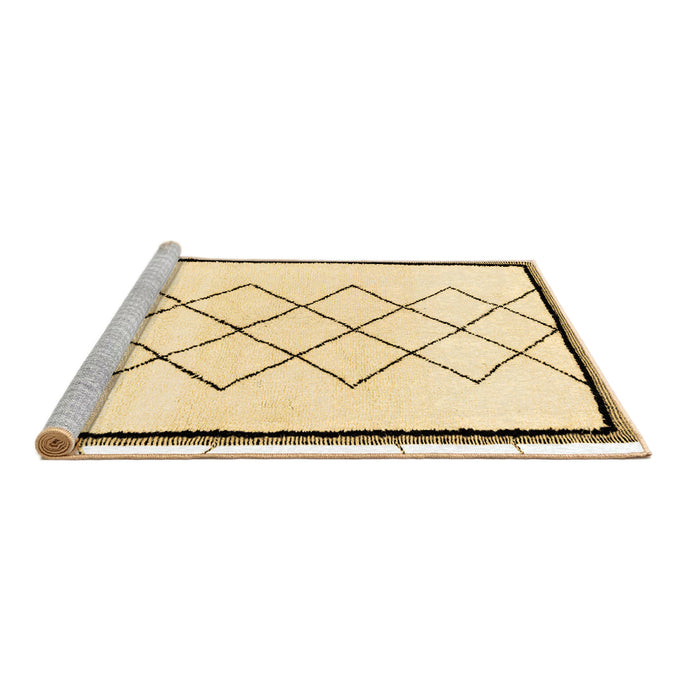 Sideview of Machine Washable Solid Brown Modern Rug, wshabs2940brn