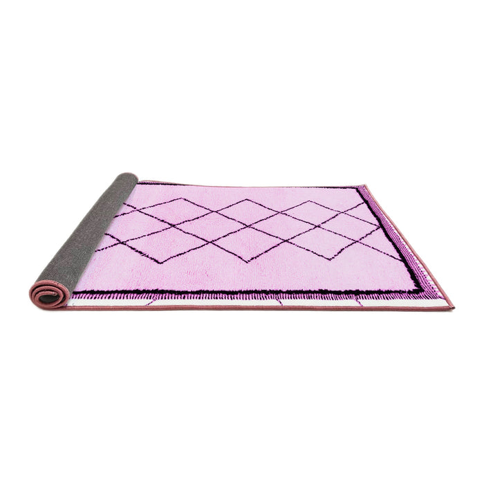 Sideview of Solid Pink Modern Rug, abs2940pnk