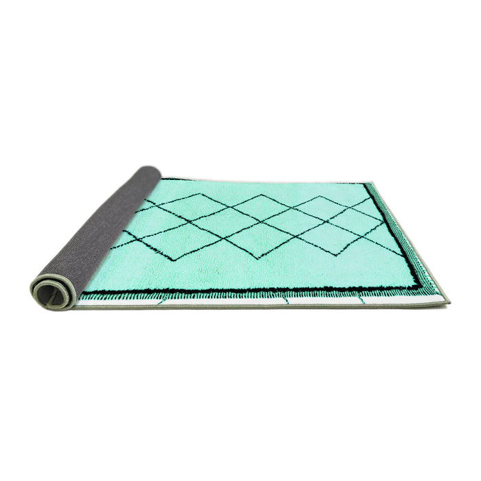 Sideview of Solid Turquoise Modern Rug, abs2940turq