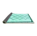 Sideview of Solid Turquoise Modern Rug, abs2940turq