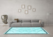 Machine Washable Solid Light Blue Modern Rug in a Living Room, wshabs2940lblu