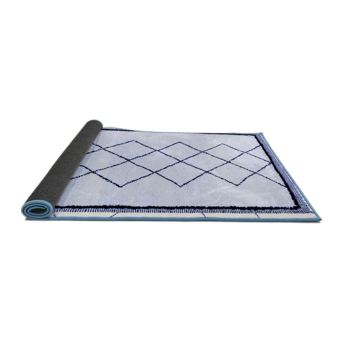Sideview of Solid Blue Modern Rug, abs2940blu