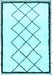 Solid Light Blue Modern Rug, abs2940lblu