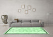 Machine Washable Solid Emerald Green Modern Area Rugs in a Living Room,, wshabs2940emgrn