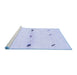 Sideview of Machine Washable Solid Blue Modern Rug, wshabs2941blu