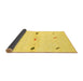 Sideview of Solid Yellow Modern Rug, abs2941yw