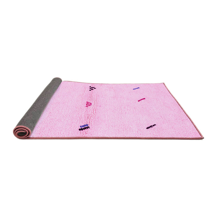 Sideview of Solid Pink Modern Rug, abs2941pnk