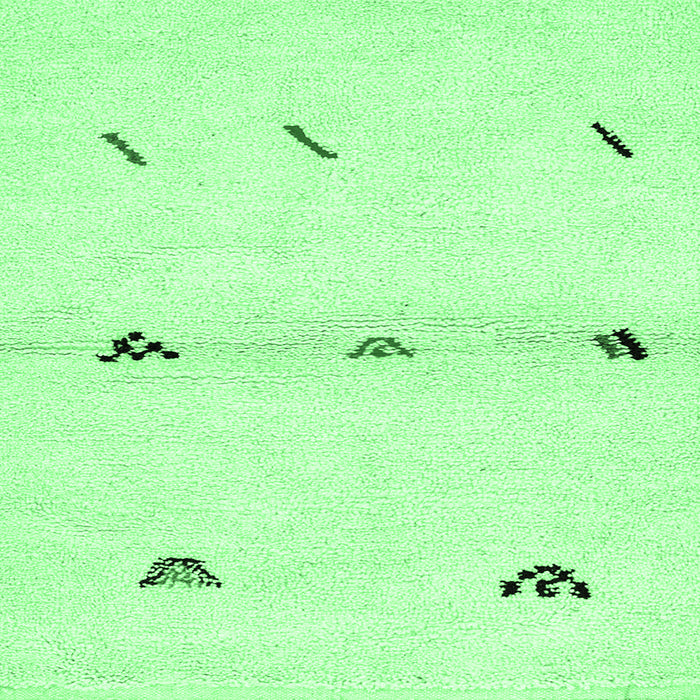 Square Solid Emerald Green Modern Rug, abs2941emgrn