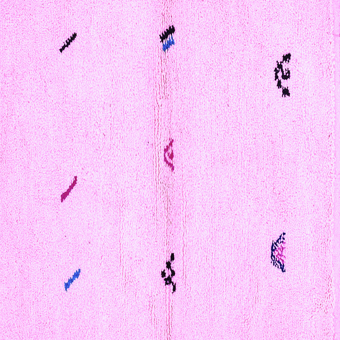 Square Solid Purple Modern Rug, abs2941pur