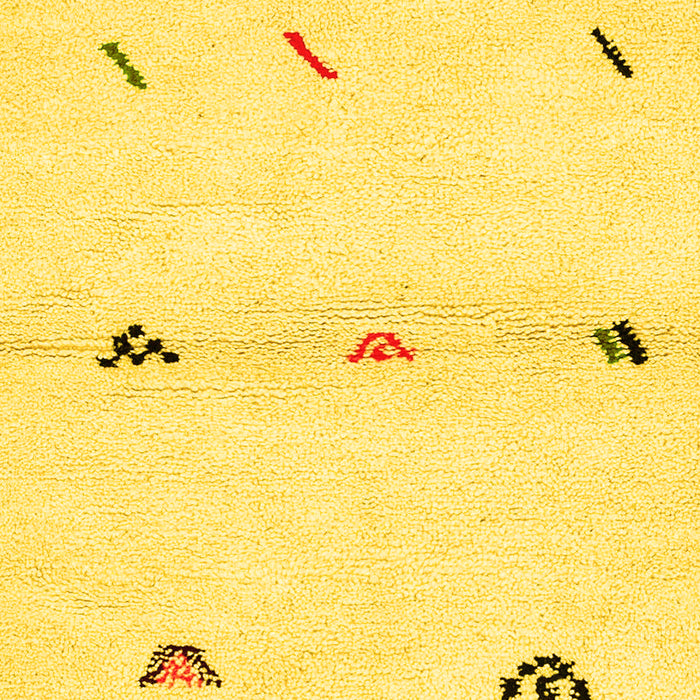 Machine Washable Solid Yellow Modern Rug, wshabs2941yw