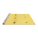 Sideview of Machine Washable Solid Yellow Modern Rug, wshabs2941yw