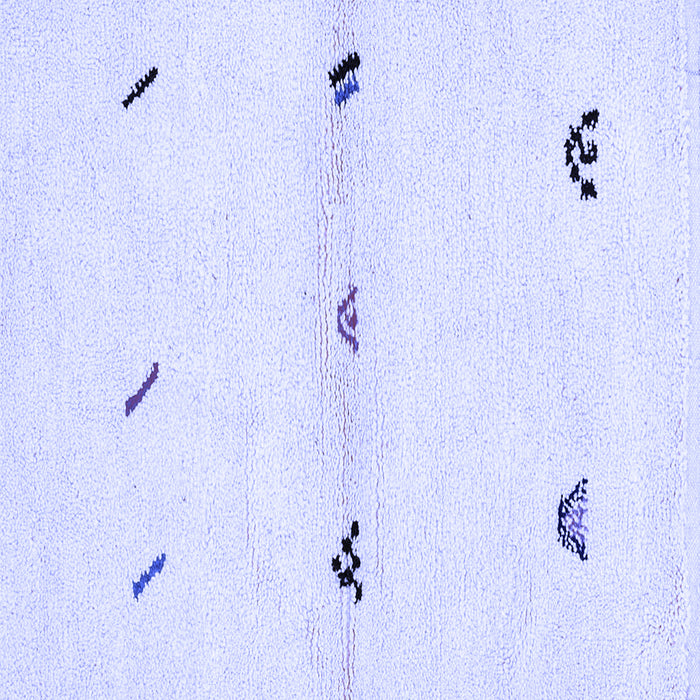 Square Machine Washable Solid Blue Modern Rug, wshabs2941blu