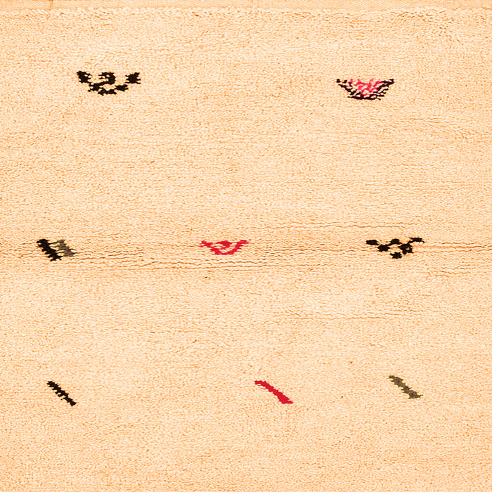 Square Solid Orange Modern Rug, abs2941org