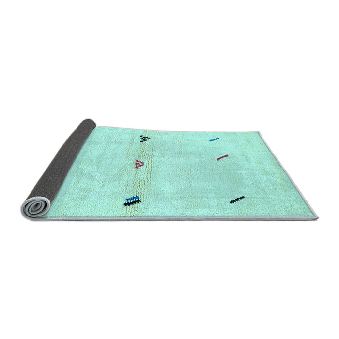 Sideview of Solid Light Blue Modern Rug, abs2941lblu