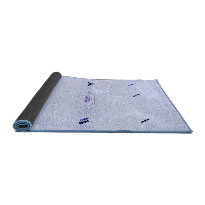 Sideview of Solid Blue Modern Rug, abs2941blu