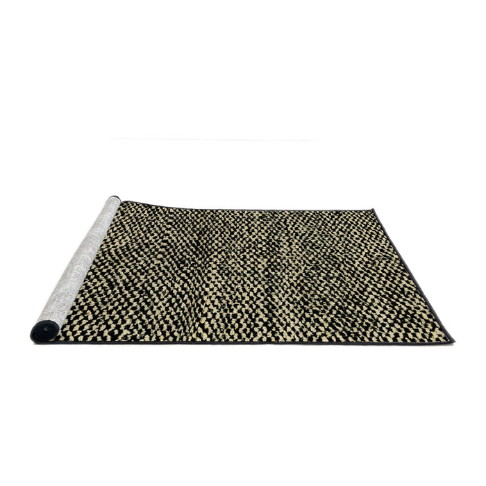 Sideview of Machine Washable Abstract Black Rug, wshabs2942