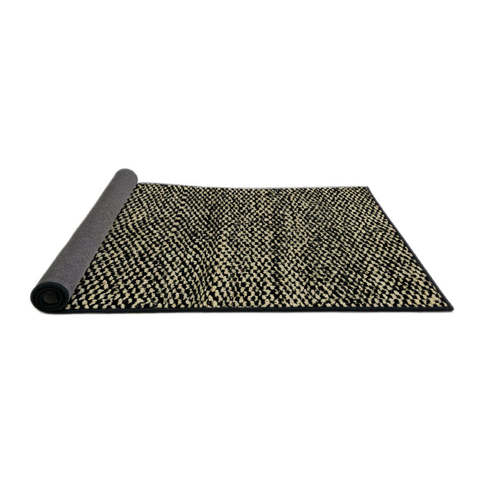 Sideview of Abstract Black Modern Rug, abs2942