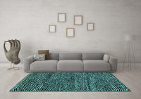 Machine Washable Abstract Light Blue Modern Rug, wshabs2942lblu