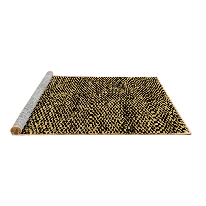 Sideview of Machine Washable Abstract Brown Modern Rug, wshabs2942brn
