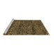 Sideview of Machine Washable Abstract Brown Modern Rug, wshabs2942brn