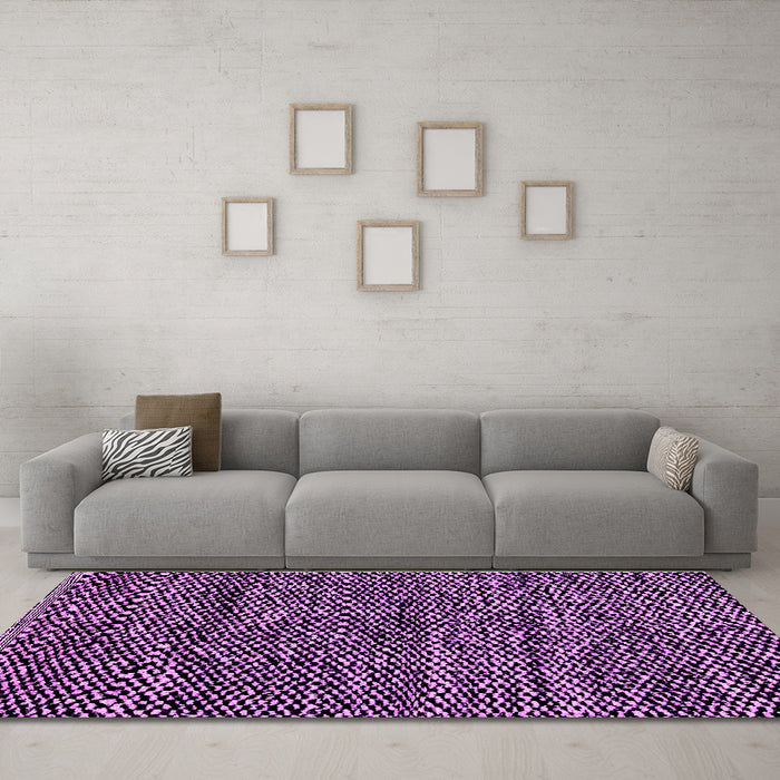 Machine Washable Abstract Purple Modern Area Rugs in a Living Room, wshabs2942pur