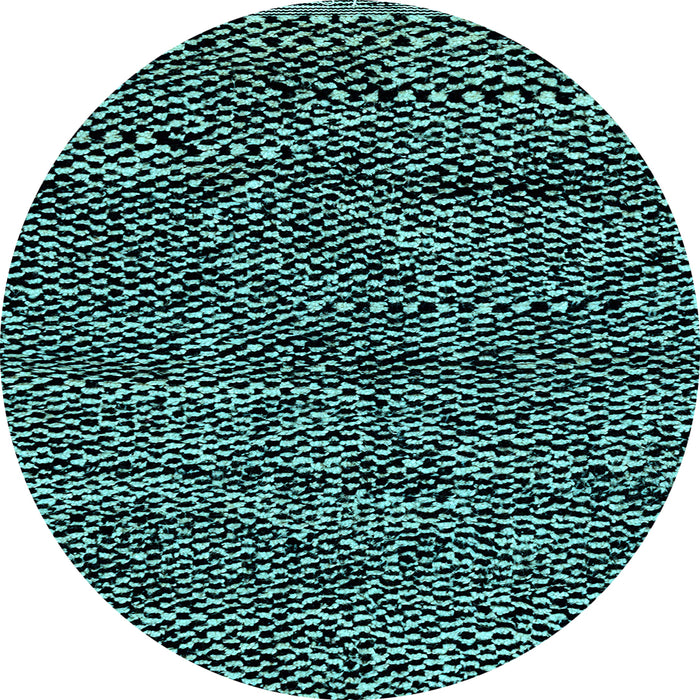 Round Machine Washable Abstract Light Blue Modern Rug, wshabs2942lblu