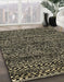 Machine Washable Abstract Black Rug in a Family Room, wshabs2942