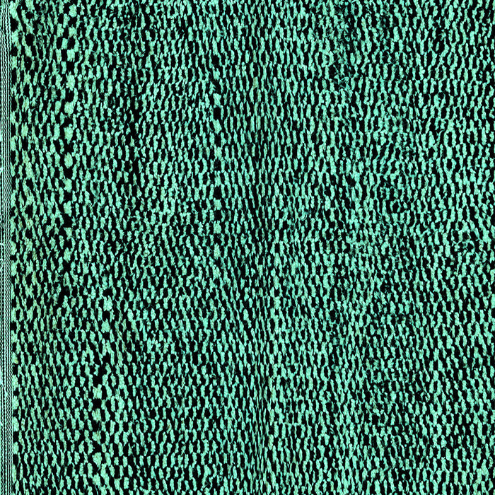 Square Abstract Turquoise Modern Rug, abs2942turq