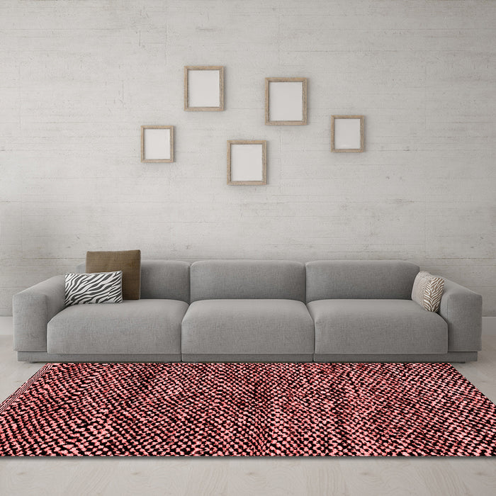 Modern Red Washable Rugs
