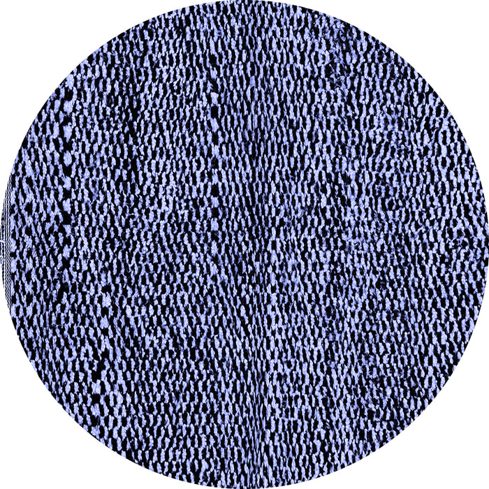 Round Abstract Blue Modern Rug, abs2942blu