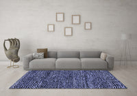 Machine Washable Abstract Blue Modern Rug, wshabs2942blu