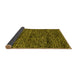 Sideview of Abstract Yellow Modern Rug, abs2942yw