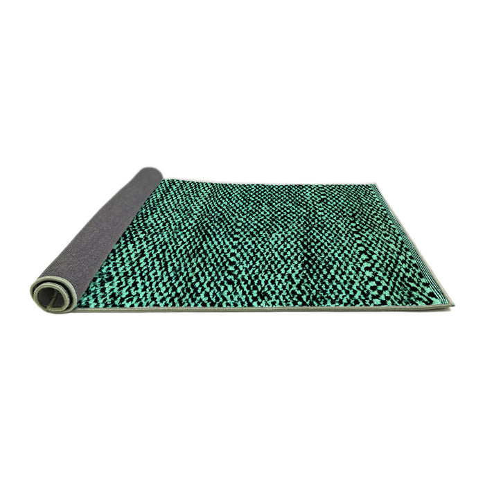 Sideview of Abstract Turquoise Modern Rug, abs2942turq