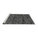 Sideview of Machine Washable Abstract Gray Modern Rug, wshabs2942gry