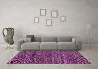 Machine Washable Abstract Pink Modern Rug, wshabs2942pnk