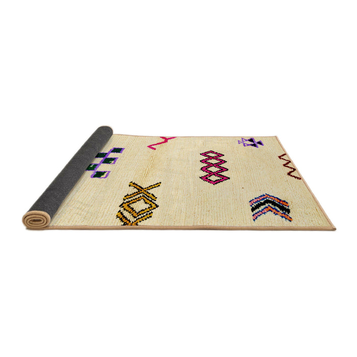 Sideview of Abstract Brown Solid Rug, abs2943
